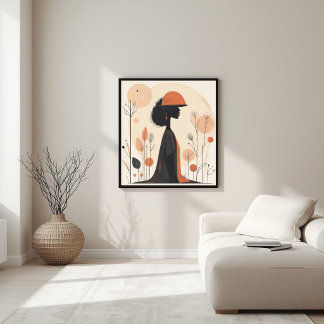 Harmoni i form – Neutral abstrakt komposition I Poster