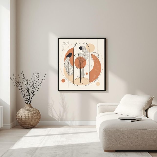 Harmoni i form – Neutral abstrakt komposition III Poster (Skapare uppladdad)