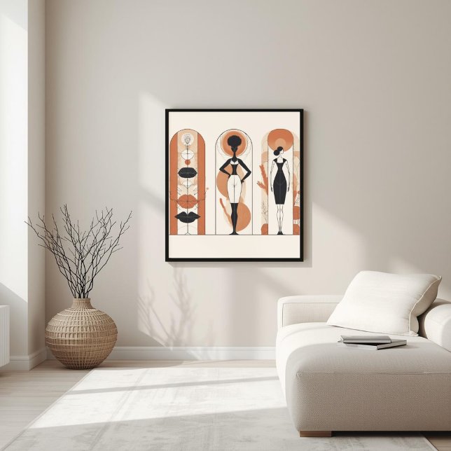 Harmoni i form – Neutral abstrakt komposition Poster (Skapare uppladdad)