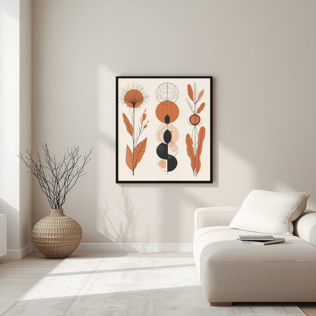 Harmoni i form – Neutral abstrakt komposition Poster (Skapare uppladdad)