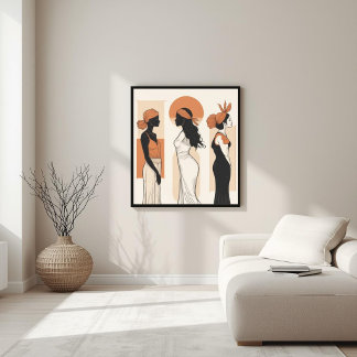 Harmoni i form – Neutral abstrakt komposition XII Poster