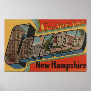 Harmoni New Hampshire - stora brevplatser Poster