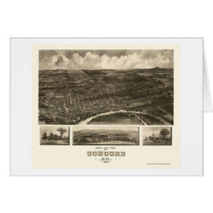 Harmoni panorama- karta för NH - 1899 Hälsningskort