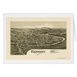 Harmoni panorama- karta för PA - 1901 Hälsningskort