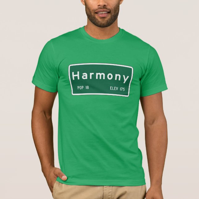 Harmoni vägmarkör, Kalifornien, USA T-shirt (Framsida)