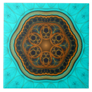Harmonic fractal mandala kakelplatta