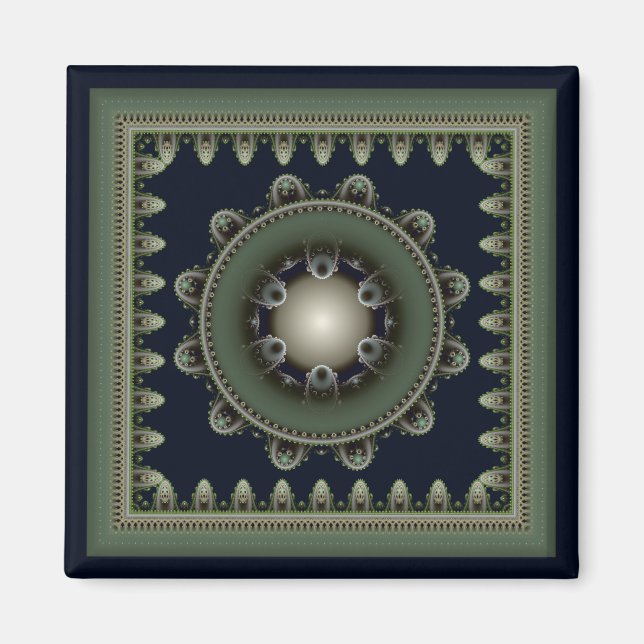 Harmonic fractal mandala magnet (Framsidan)