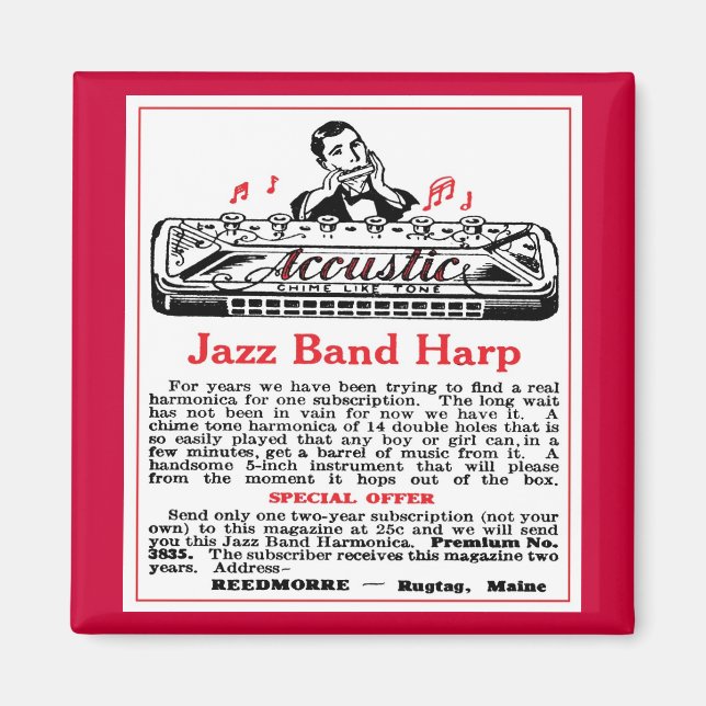 Harmonica Ad Magnet (Framsidan)