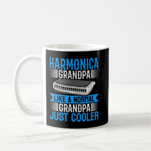 Harmonica Älskare Manar Harmonica Grandpa Harmonic Kaffemugg