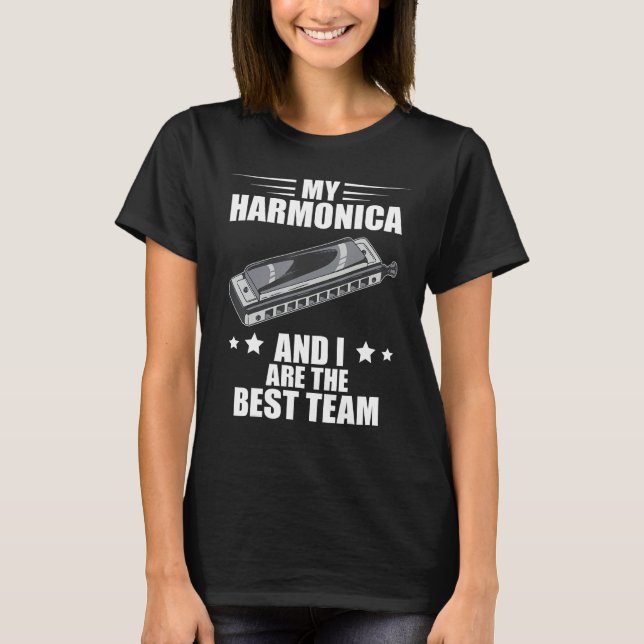 Harmonica Best Team French Harp Player Musician Bl T Shirt (Framsida)
