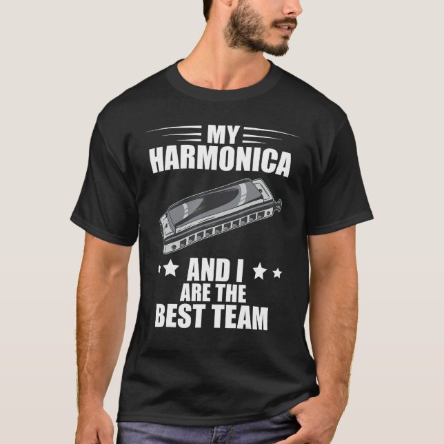 Harmonica Best Team French Harp Player Musician Bl T Shirt (Framsida)