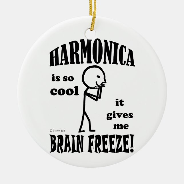 Harmonica, Brain Freeze Julgransprydnad Keramik (Framsidan)