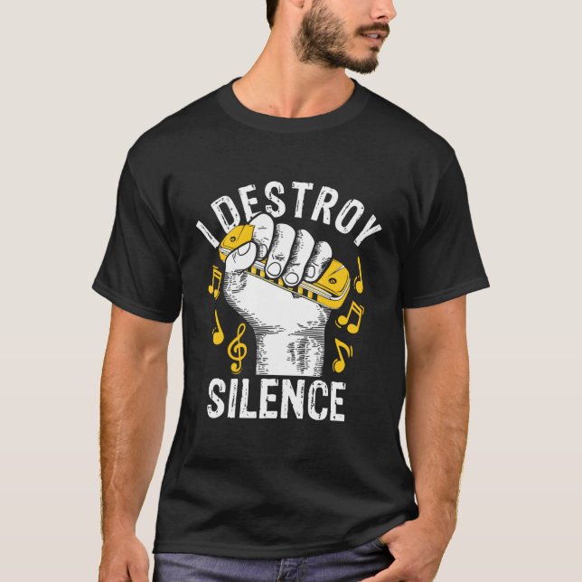 Harmonica-citat för Harmonica Instrut T Shirt (Framsida)
