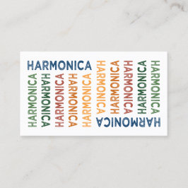 Harmonica Colorful Visitkort