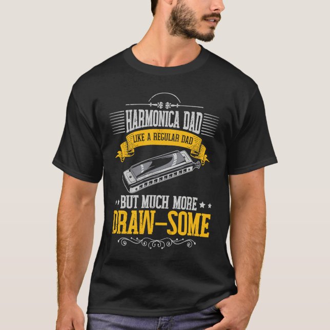 Harmonica Dad T Shirt (Framsida)
