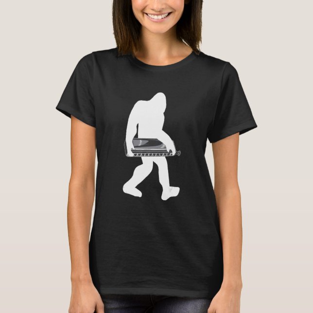 Harmonica Gorilla Mouth Organ Player Fransk Harp P T Shirt (Framsida)