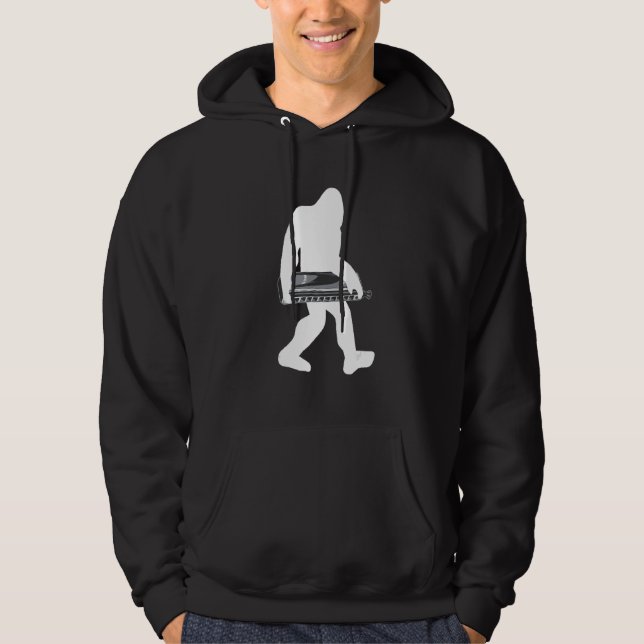 Harmonica Gorilla Mouth Organ Player French Harp P Hoodie (Framsida)