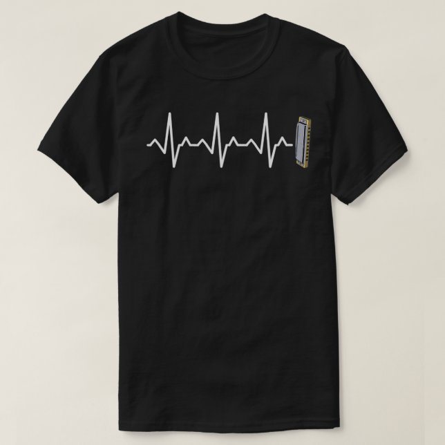 Harmonica Heartbeat  T Shirt (Design framsida)