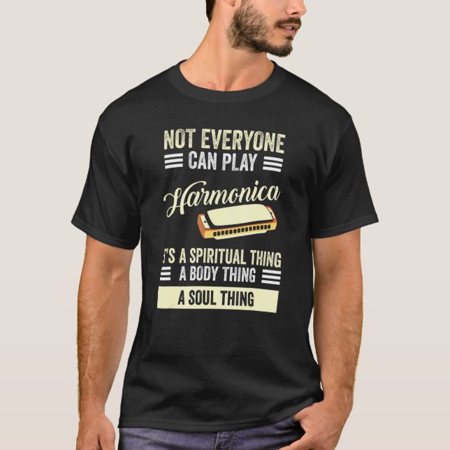 Harmonica Instrument Harmonica Player T Shirt (Framsida)