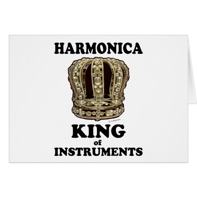 Harmonica Kung of Instruments Hälsningskort (Framsidan Horizontal)