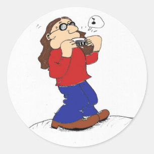 Harmonica Man Sticker Runt Klistermärke