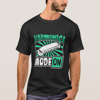 Harmonica Mode On Harmonica Player T Shirt