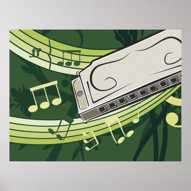 Harmonica Music Poster (Framsidan)