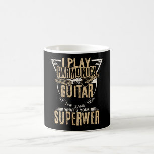 Harmonica och Guitar Kaffemugg