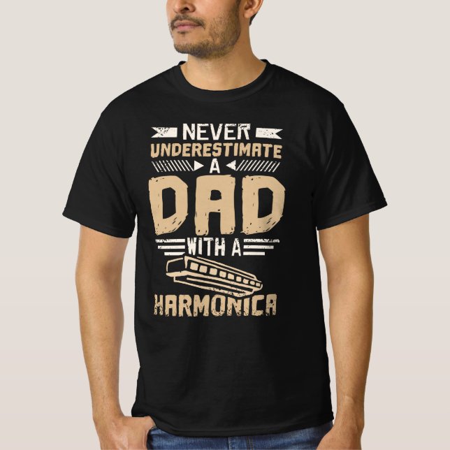 Harmonica Pappa T Shirt (Framsida)