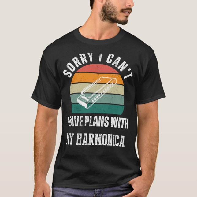 Harmonica-plan: Tune into Humor & Musical Vib T Shirt (Framsida)