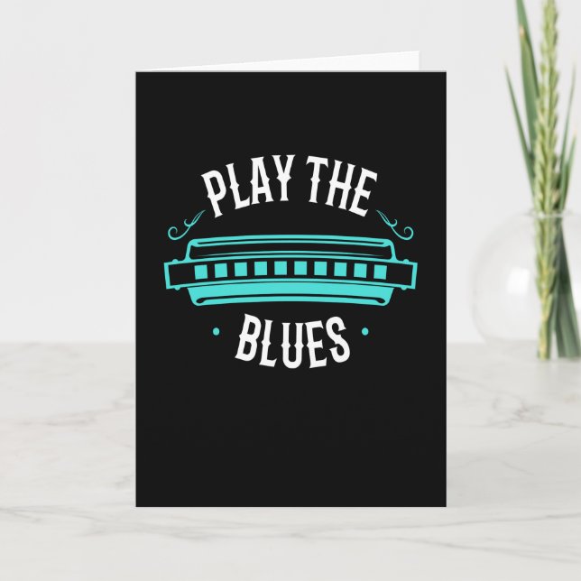 Harmonica Play The Blues Instrument Kort (Framsida)