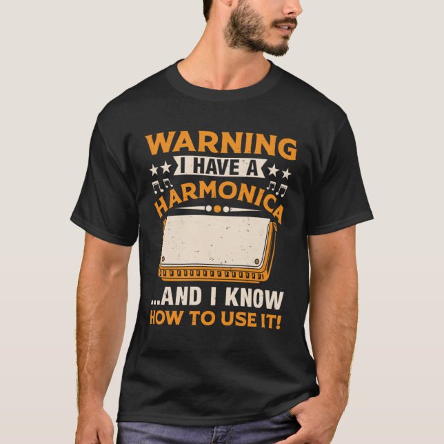 Harmonica Player Harmonica Player T Shirt (Framsida)