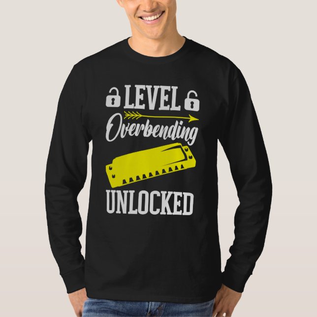 Harmonica Player Level Unlocked T Shirt (Framsida)