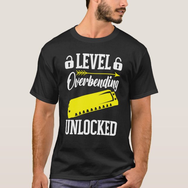 Harmonica Player Level Unlocked T Shirt (Framsida)