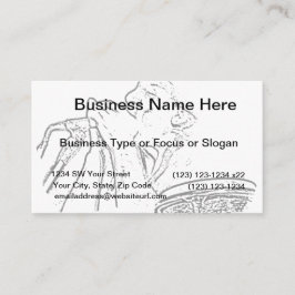 Harmonica Player med trumma Visitkort