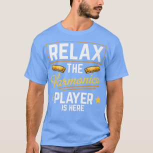 Harmonica Player Music Instrument Mouth Organ Harm T Shirt