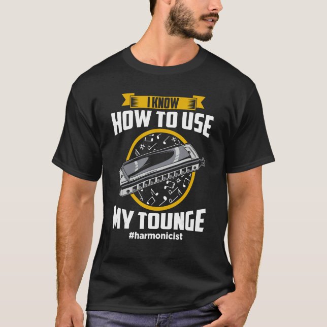Harmonica Playing For Harmonica Player Harmonica T T Shirt (Framsida)