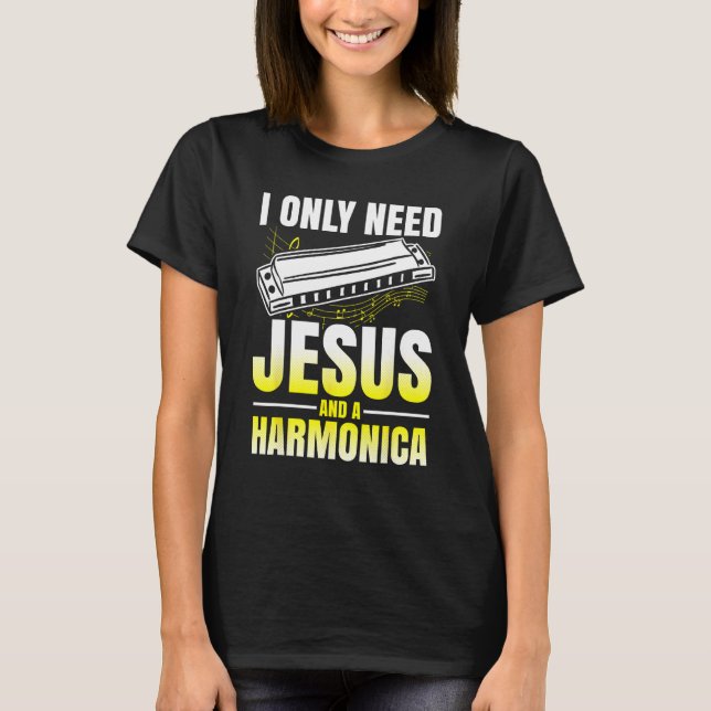 Harmonica Playing For Harmonica Player Harmonica T T Shirt (Framsida)
