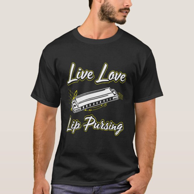 Harmonica Playing For Harmonica Player Harmonica T T Shirt (Framsida)