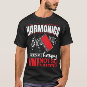 Harmonica spelar Harmonica och gör mig Lycklig att T Shirt