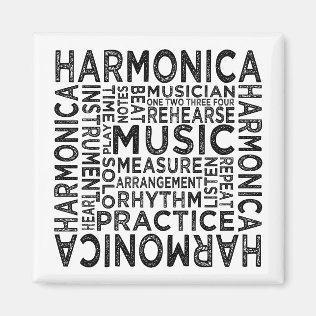 Harmonica Typography Magnet (Framsidan)