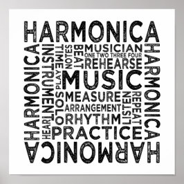 Harmonica Typography Poster