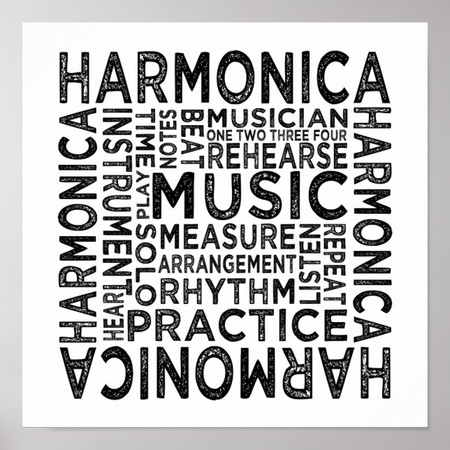 Harmonica Typography Poster (Framsidan)