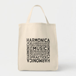 Harmonica Typography Tygkasse
