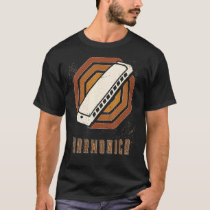 Harmonica Vintage Retro Classic Music Kärlek T Shirt