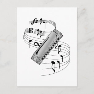 Harmonica Vykort