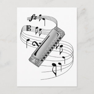 Harmonica Vykort