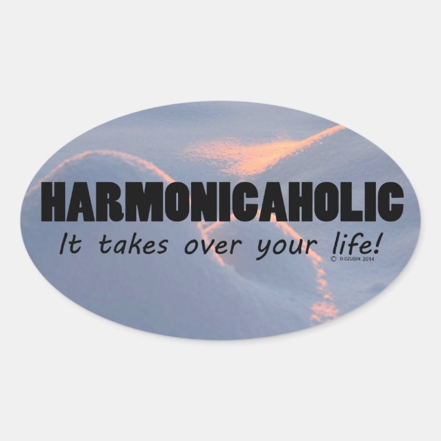 Harmonicahollivets Oval-märke Ovalt Klistermärke (Framsida)
