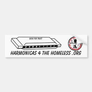 Harmonicas för hemlösen bildekal