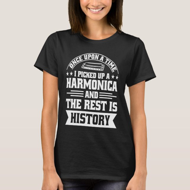Harmonicaspelare och munkavårdsdesign för Harmonic T Shirt (Framsida)